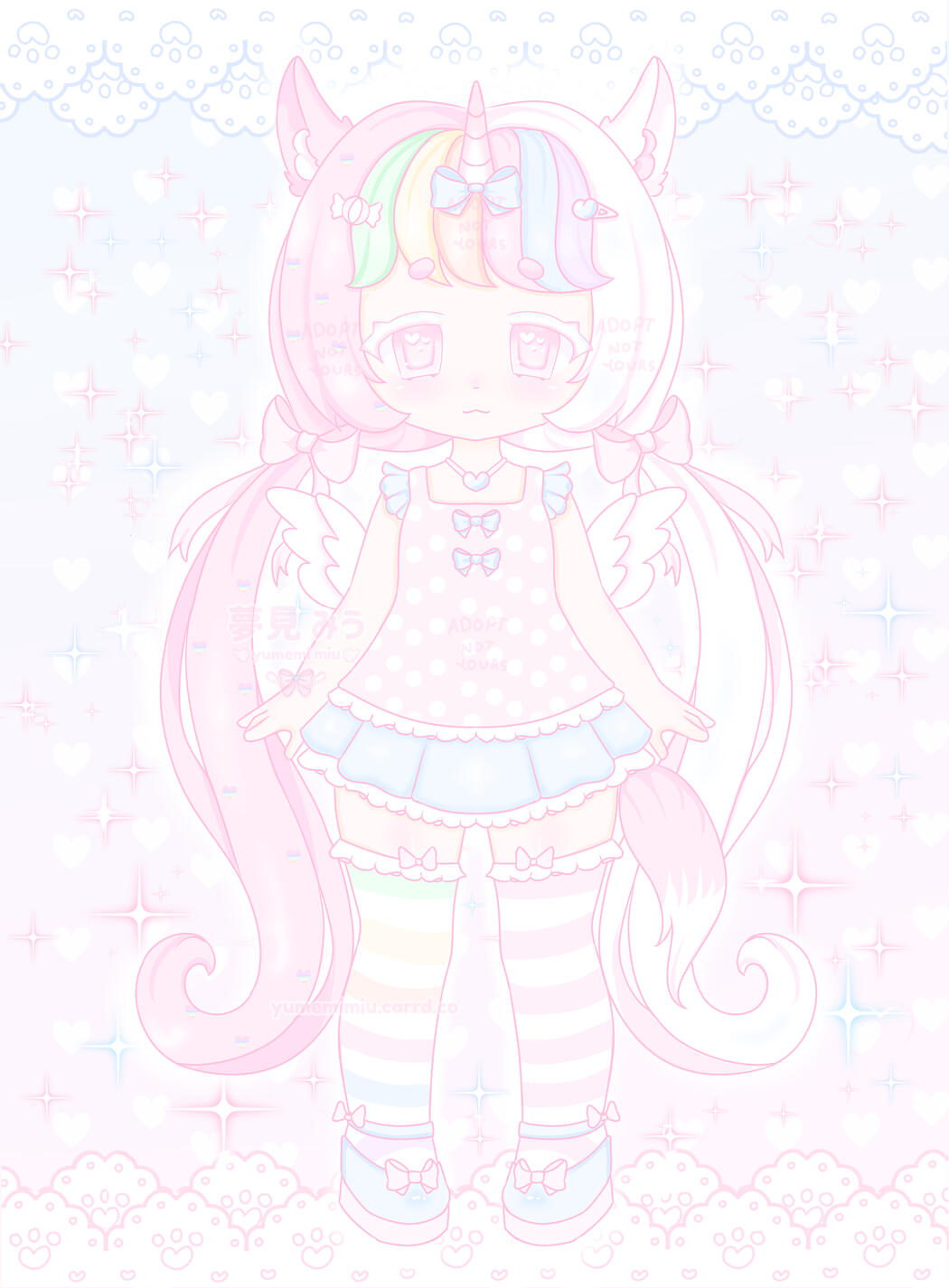 Cotton Candy Alicorn ♡ Adoptable